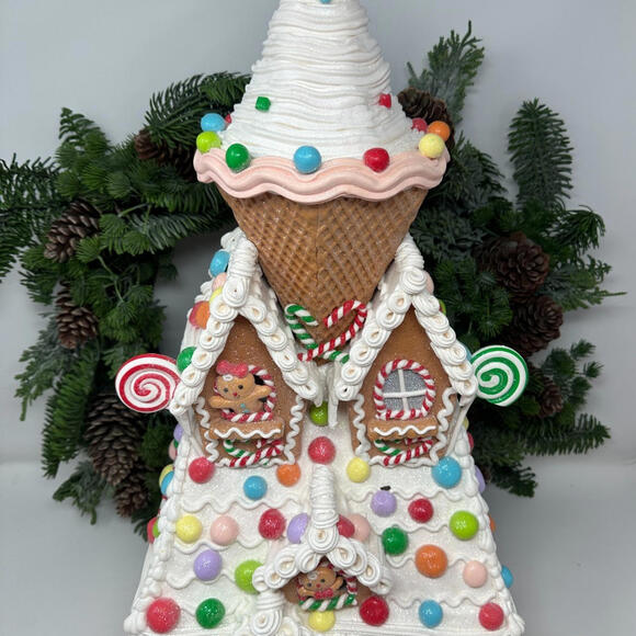 Sugarplum Dreams GIANT LED Gingerbread Castle Christmas Village Display NEW - Picture 7 of 14